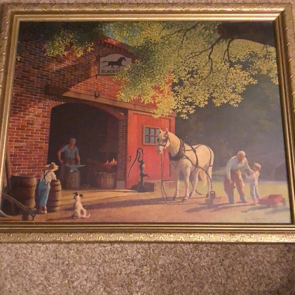 Paul Detlefsen Art Paul Detlefsen Vintage The Smithy Lithographic